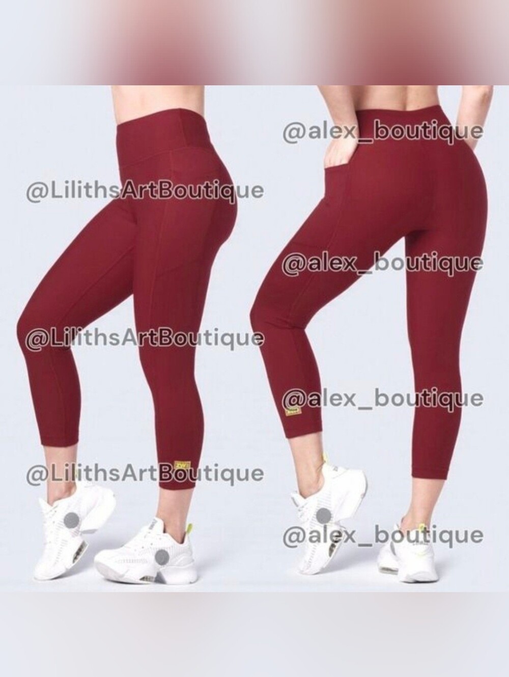 Zumba Dance Capri Leggings Brick Red Size XS (E079) - Picture 1 of 9